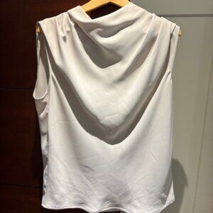 Cream layering sleeveless blouse; silky soft Babaton. size Medium